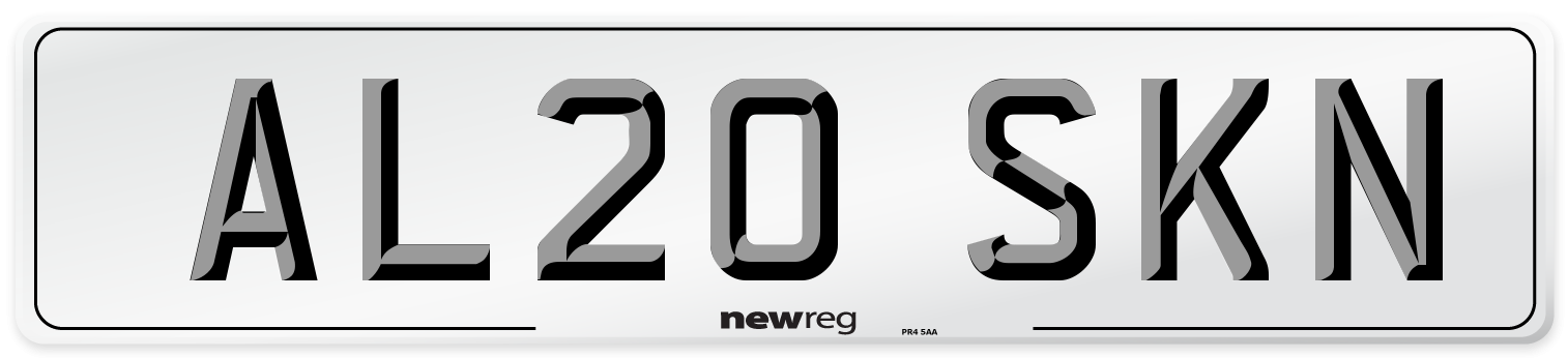 AL20 SKN Number Plate from New Reg